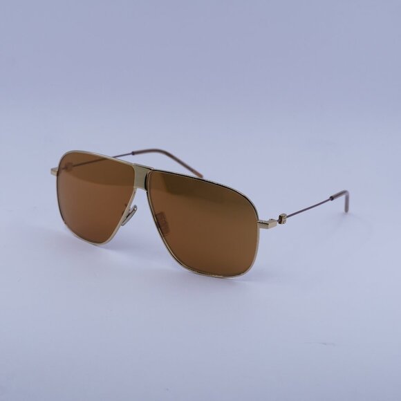 Givenchy GV40106U 30G Sunglasses Shiny Endura Gold Aviator Frame, Brown Lenses - Picture 1 of 9